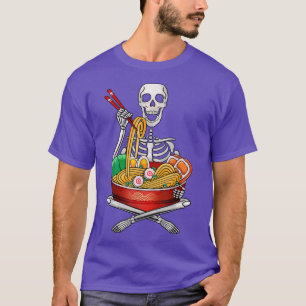 Camiseta Skeleton Anime Comidas Japoneses Amantes