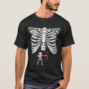 Camiseta Skeleton Archery Gravidez Arco de Halloween