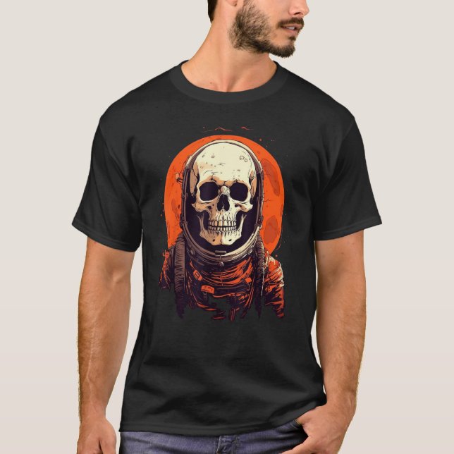 Camiseta Skeleton Astronaut Occupy Mars in Space Astronaut  (Frente)