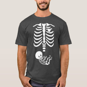 Camiseta Skeleton Baby Pregnant Xray Rib Cage for Fall Hall