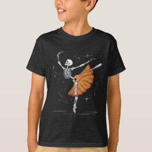 Camiseta Skeleton Ballerina Balé Dance Halloween