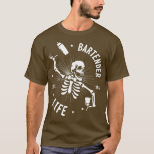 Camiseta Skeleton Bartender Life