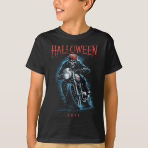 Camiseta Skeleton Biker Sobre O Dia Das Motocicletas 2024 S