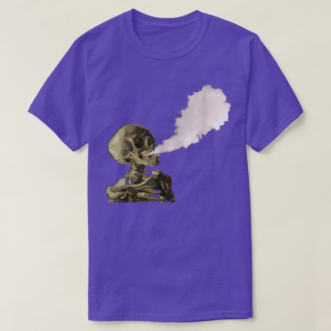 Camiseta Skeleton blowing major vape cloud  (Frente do Design)
