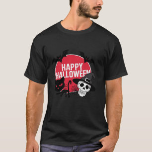 Camiseta Skeleton Cat Gatinho Skull Gótico Homens de Hallow
