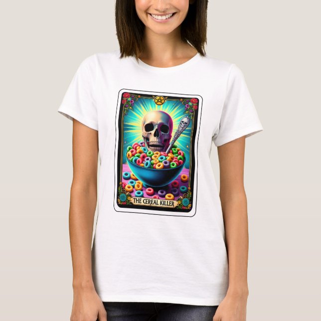 Camiseta Skeleton Cereal Killer Tarot (Frente)