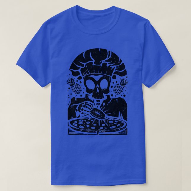 Camiseta Skeleton Chef Pineapple Pizza Pineapple Pizza Lov (Frente do Design)