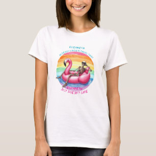 Camiseta Skeleton Chilling On Flamingo