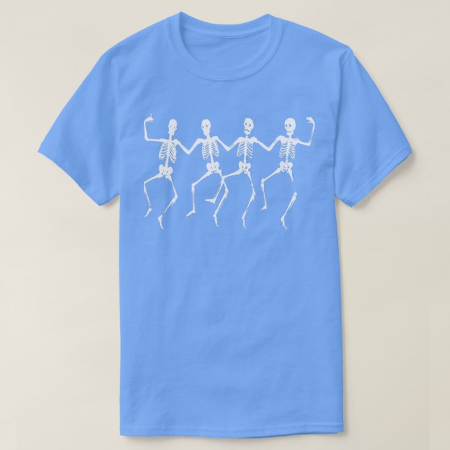 Camiseta Skeleton Chorus Line do Gráfico Criptografado (Frente do Design)