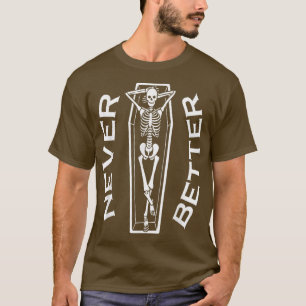Camiseta Skeleton Coffin Festa de Halloween Spook