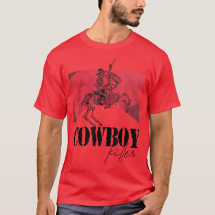 Camiseta Skeleton Cowboy Killer Howdy Western Country Cowgi