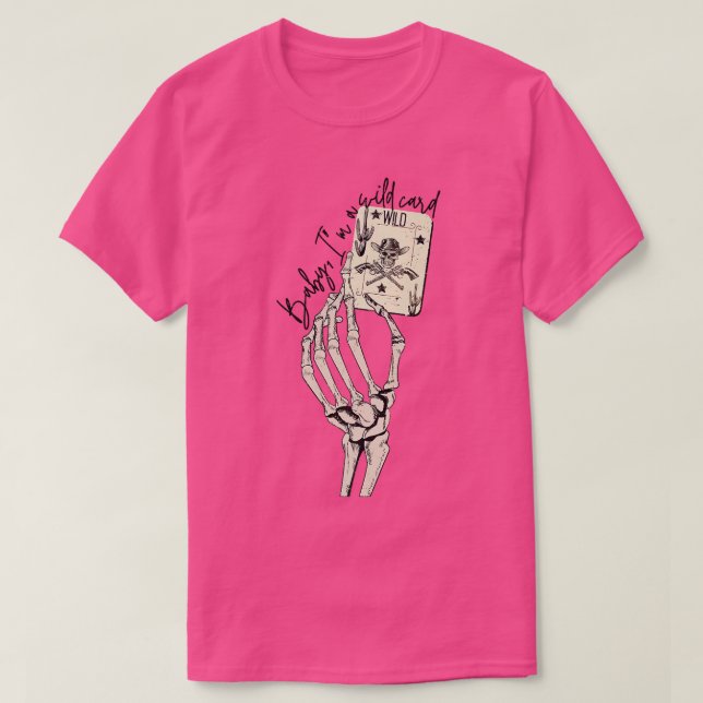 Camiseta Skeleton Cowgirl Baby Sou Wild Card Western C (Frente do Design)