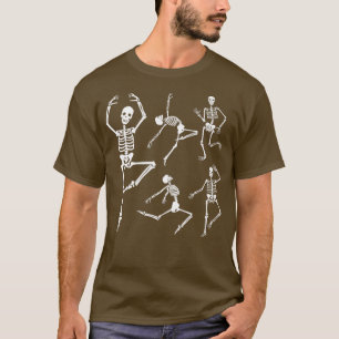 Camiseta Skeleton dançando Alt Gótica Gótico de Pastel Roup