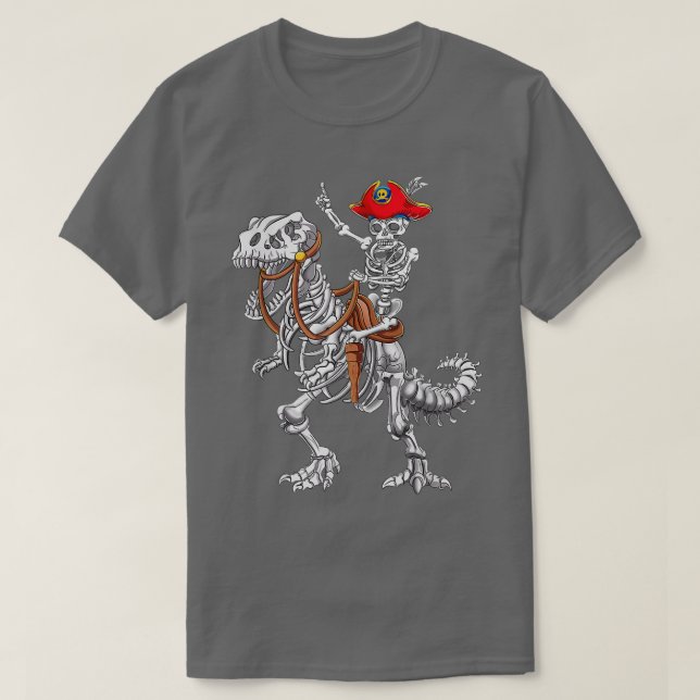 Camiseta Skeleton de fantasia de Halloween Pirata Skeleton  (Frente do Design)