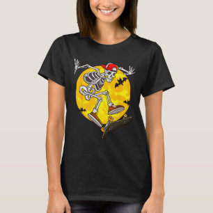Camiseta Skeleton Dia de as Bruxas engraçado Skate