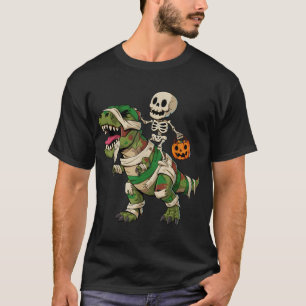 Camiseta Skeleton Dinosaur T Rex Boys Crianças