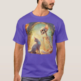 Camiseta Skeleton E Gatos Melhores Amigos Gatinhos Engraçad