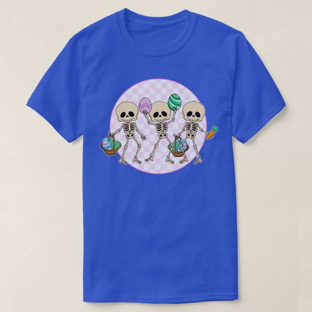 Camiseta Skeleton Easter Egg Hunt (Frente do Design)