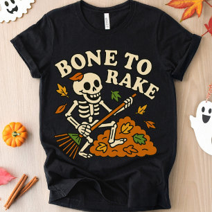 Camiseta Skeleton Engraçado Cai no Osso para Atacar o Outon
