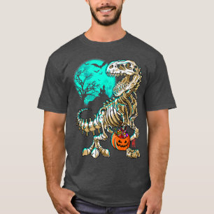 Camiseta Skeleton engraçado TRe Halloween Boys Dino Kids Fo