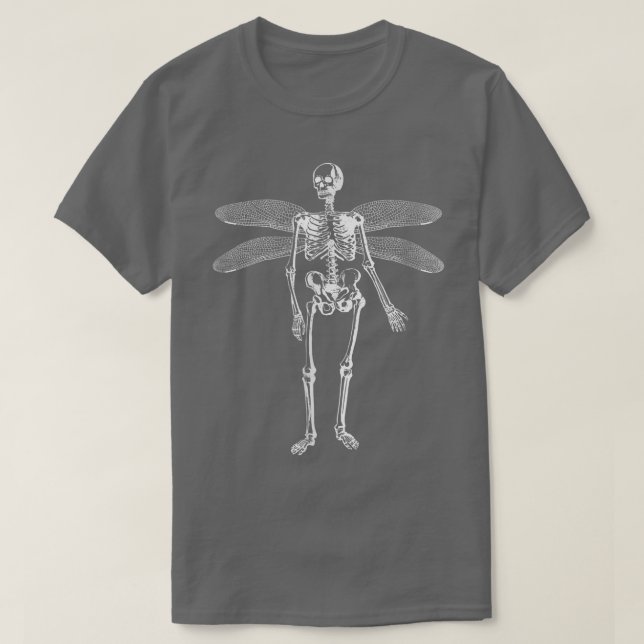 Camiseta Skeleton Fairy Grunge Fairycore Aestético Gótico C (Frente do Design)