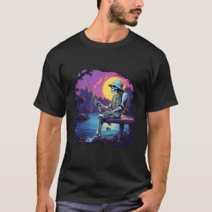 Camiseta Skeleton Fish Bass Fisher Skeleton Halloween