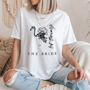 Camiseta Skeleton Flamingo, Bachelorette da Noiva Bloqueado