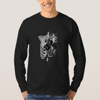 Camiseta Skeleton Floral Pastels Distorted Edgy Gothic