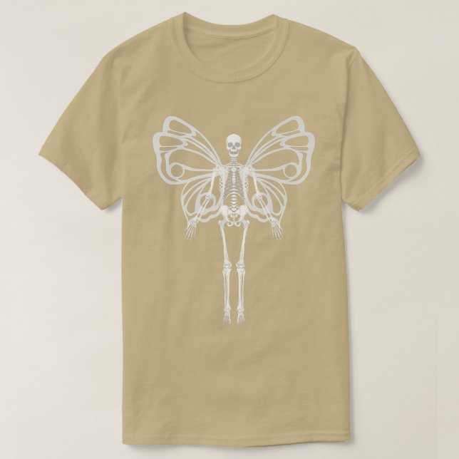 Camiseta Skeleton Grunge Aesthetic Fairy Dark Goth Horror F (Frente do Design)