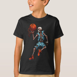 Camiseta Skeleton Halloween Spooky Dunking Skull