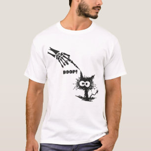 Camiseta Skeleton Hand Boop em um Dia de as Bruxas engraçad