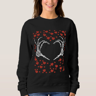 Camiseta Skeleton Hand Hearts Valentines Day  Bones Love