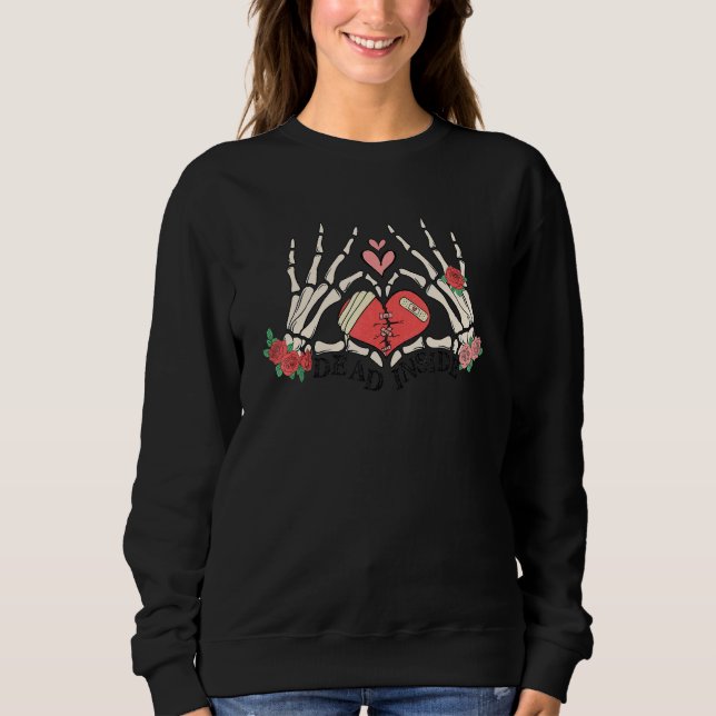 Camiseta Skeleton Hand with Rose Broken Heart in Dome Anti  (Frente)