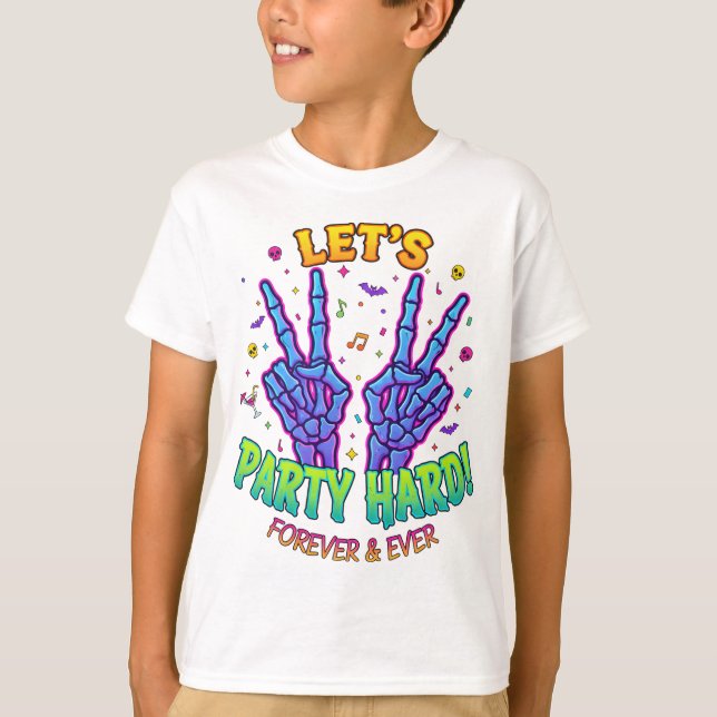 Camiseta Skeleton Hands | Vamos Festejar Fortement (Frente)