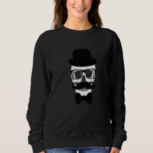 Camiseta Skeleton Head Skull Com Óculos De Chapéu Falsos Co