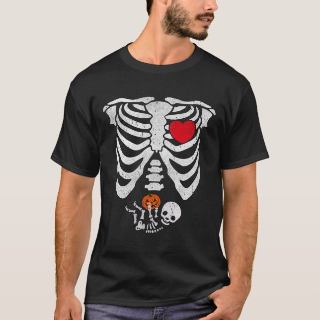 Camiseta Skeleton Heart Halloween Costumes by (Frente)