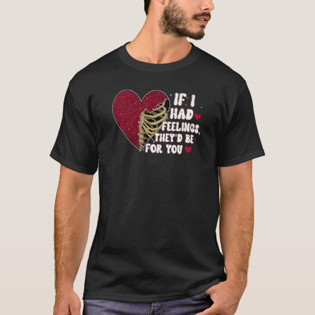 Camiseta Skeleton Heart Rib Cage X Ray Dias de os namorados (Frente)