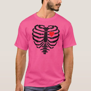 Camiseta Skeleton Heart Rib Cage X Ray Kids Hallowee