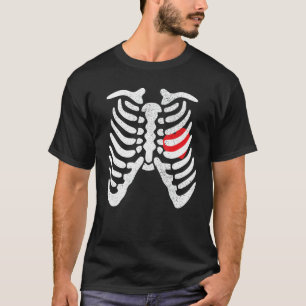Camiseta Skeleton Heart Rib Cage X Ray Kids Hallowee