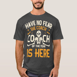 Camiseta Skeleton Ice Hockey Coach do ano de Pai de treino