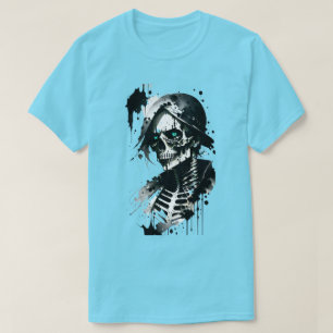 Camiseta Skeleton Ink Splatter Halloween