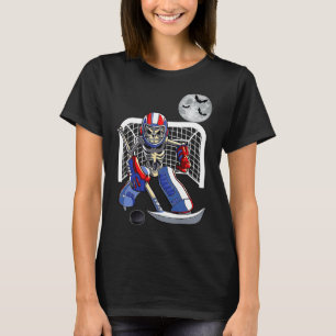 Camiseta Skeleton jogando hóquei no gelo Feliz Dia das Brux