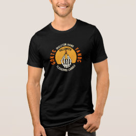 Camiseta Skeleton Manda Segurando Velas Flickering Hallowee
