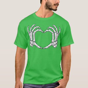 Camiseta Skeleton Mãos Dia de as Bruxas engraçado de Sinais
