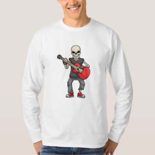 Camiseta Skeleton na Música com Violão