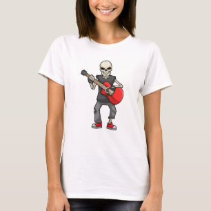 Camiseta Skeleton na Música com Violão