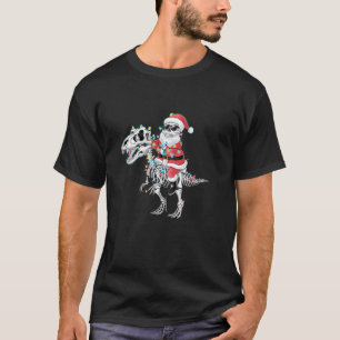 Camiseta Skeleton Papais noeis Andando Mummy Dinosaur T rex