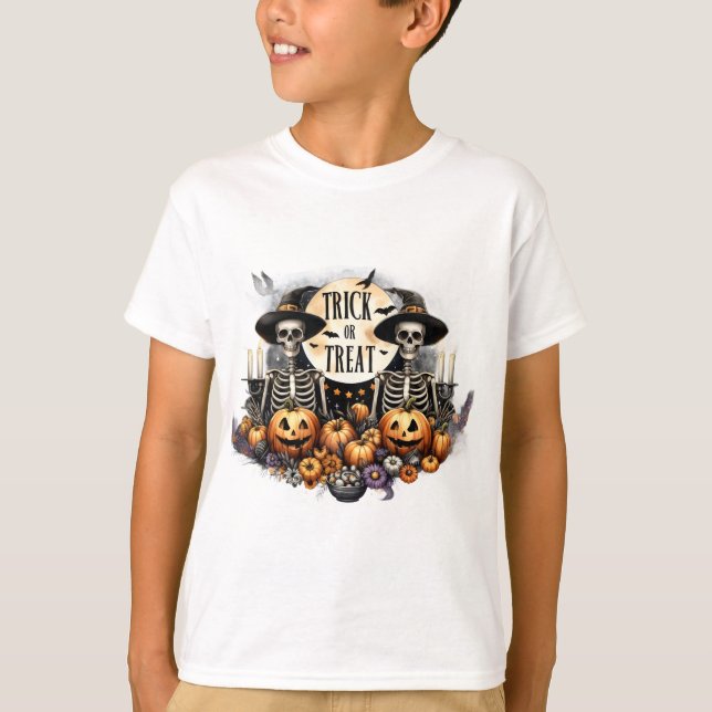 Camiseta Skeleton Party Kids Tshirt (Frente)