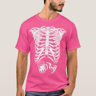 Camiseta Skeleton Pizza Beer XRay Halloween 