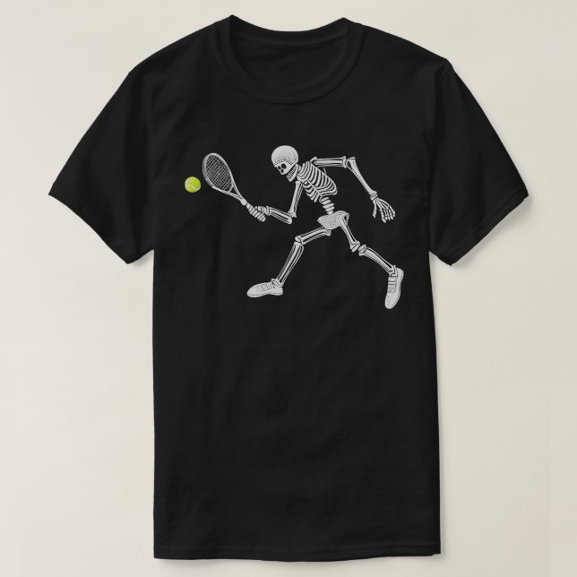 Camiseta skeleton play tênis (Frente do Design)